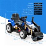 Elektrinė vaikiška kelio volelio transporto priemonė su muzika ir šviesomis (Mėlyna)