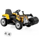 Elektrinis vaikiškas vibruojantis kelio volas su muzika ir šviesomis (Geltona)