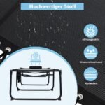 Sulankstoma lauko gultavietė su atrama ir galvos atrama (Juoda)