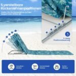 Sulankstoma lauko kėdė su staliuku ir pagalvėle (Turkio)