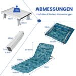 Sulankstoma lauko kėdė su staliuku ir pagalvėle (Turkio)