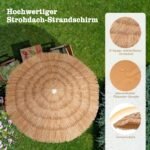 Reguliuojamo kampo stovyklavimo skėtis nuo saulės su dangteliu (Natūrali)