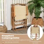 Sulankstomos aliuminio rėmo kempingo kėdės lengvos ir nešiojamos (Smėlio)