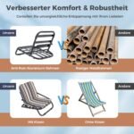 Sulankstomos lauko kėdės su pagalvėmis (Mėlyna)