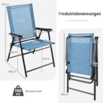 Sulankstomos lauko kėdės 2 vnt (Mėlyna)