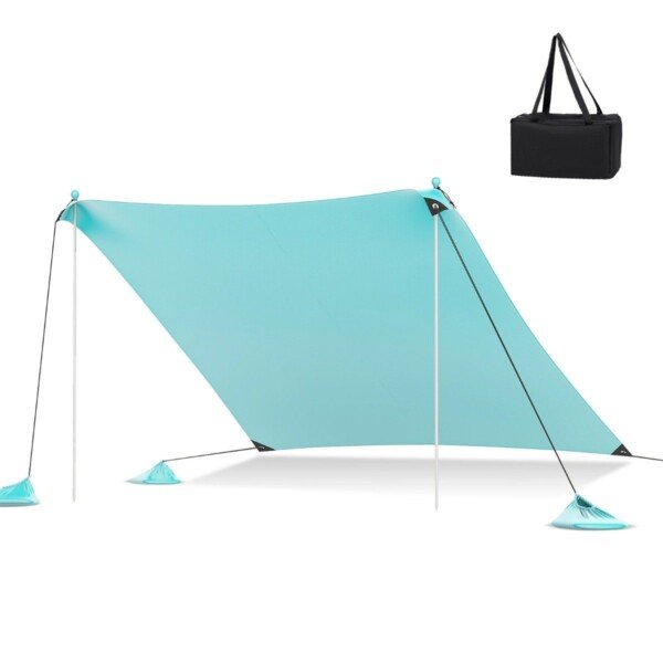 Erdvus paplūdimio paviljonas 300x300 cm su UPF 50+ apsauga nuo saulės (Turkio)