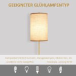 Elegantiškas plieninis pastatomas šviestuvas su medžiaginiu gaubtu ir virveliniu jungikliu