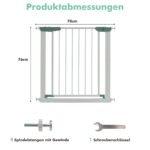 Apsauginiai metaliniai varteliai kūdikiams ir vaikams 76–83 cm (Balta)