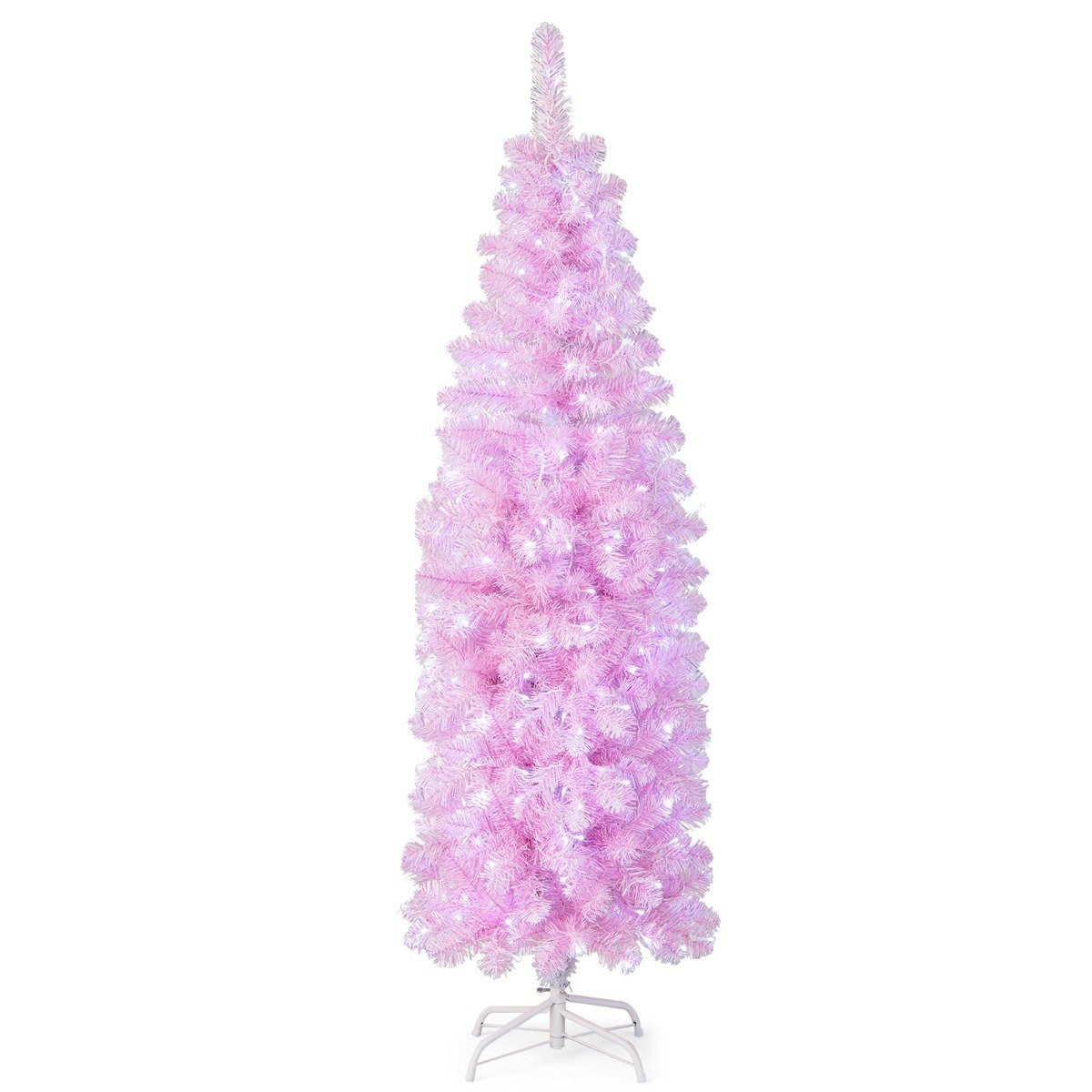 tannenbaum-cm22739de_9_ 180 cm dirbtinis eglių formos kalėdinis medis su 250 šaltų baltų LED lempučių (Rožinė)