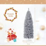 180 cm aukščio dirbtinė eglutė su 250 LED lempučių (Juoda ir balta)