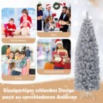 180 cm aukščio dirbtinė eglutė su 250 LED lempučių (Juoda ir balta)