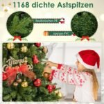 180 cm dirbtinė Kalėdų eglutė su 350 LED žiburėlių (Žalia)