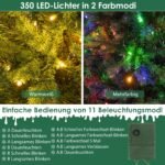 180 cm dirbtinė Kalėdų eglutė su 350 LED žiburėlių (Žalia)