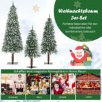 Kalėdinė eglutė su LED lemputėmis ir sniego efektu (Žalia)