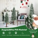 Kalėdinė eglutė su LED lemputėmis ir sniego efektu (Žalia)