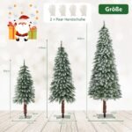 Kalėdinė eglutė su LED lemputėmis ir sniego efektu (Žalia)