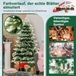 180 cm dirbtinė eglutė su LED apšvietimu ir sniego efektu (Žalia)