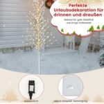 155 cm dekoratyvinis medis su LED lemputėmis ir metaliniu pagrindu (Sidabrinė)