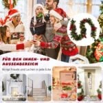 Šviečianti Kalėdinė girlianda su puošmenomis 270 cm ilgio (Žalia)