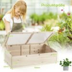 Nešiojama medinė šiltnamio dėžė 100 x 50 cm (Natūrali)