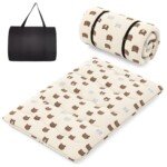 Daugiafunkcis sulankstomas čiužinio-pufų komplektas 200x140 cm (Ruda)