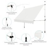 Teleskopinė markizė 300 x 120 cm (Smėlio)