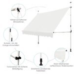 Ištraukiama markizė su rankine rankena ir reguliuojamu aukščiu (Smėlio)