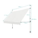 Teleskopinė markizė 300 x 120 cm (Smėlio)