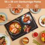 Elektrinė reguliuojamos temperatūros maisto pašildymo plokštė (Juoda)