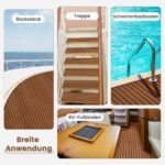 Vandeniui atsparus EVA putplasčio denio kilimėlis 240x90 cm (Ruda)