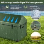 Didelė 658 L lauko daiktadėžė su ventiliacija (Žalia)