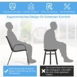 3 dalių lauko baldų komplektas: staliukas ir dvi kėdės (Pilka)