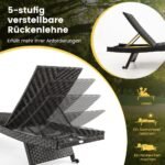 Sulankstomas lauko gultas su reguliuojamo atlošo padėtimi (Ruda)