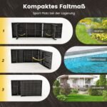 Sulankstomas lauko gultas su reguliuojamo atlošo padėtimi (Ruda)