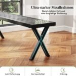 Lauko suoliukas be atlošo 138 cm (Juoda)
