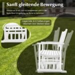 Sūpuojama medinė sodo kėdė (Balta)