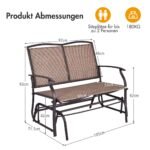 Sodo suoliukas su sūpynių mechanizmu (Ruda)