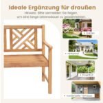 Akacijos medienos dvivietis sodui su patogiomis atramomis (Natūrali)