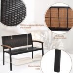 Sodo suolas poliratano 115 cm (Juoda)