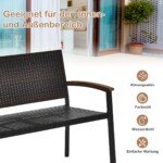 Sodo suolas poliratano 115 cm (Juoda)