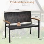 Sodo suolas poliratano 115 cm (Juoda)