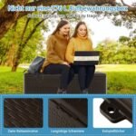 Talpinimo dėžė sodo reikmenims 276 L su užrakinamu dangčiu (Ruda)