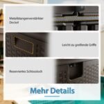 Didelė 378 litrų sodo daiktadėžė su užraktu (Ruda)