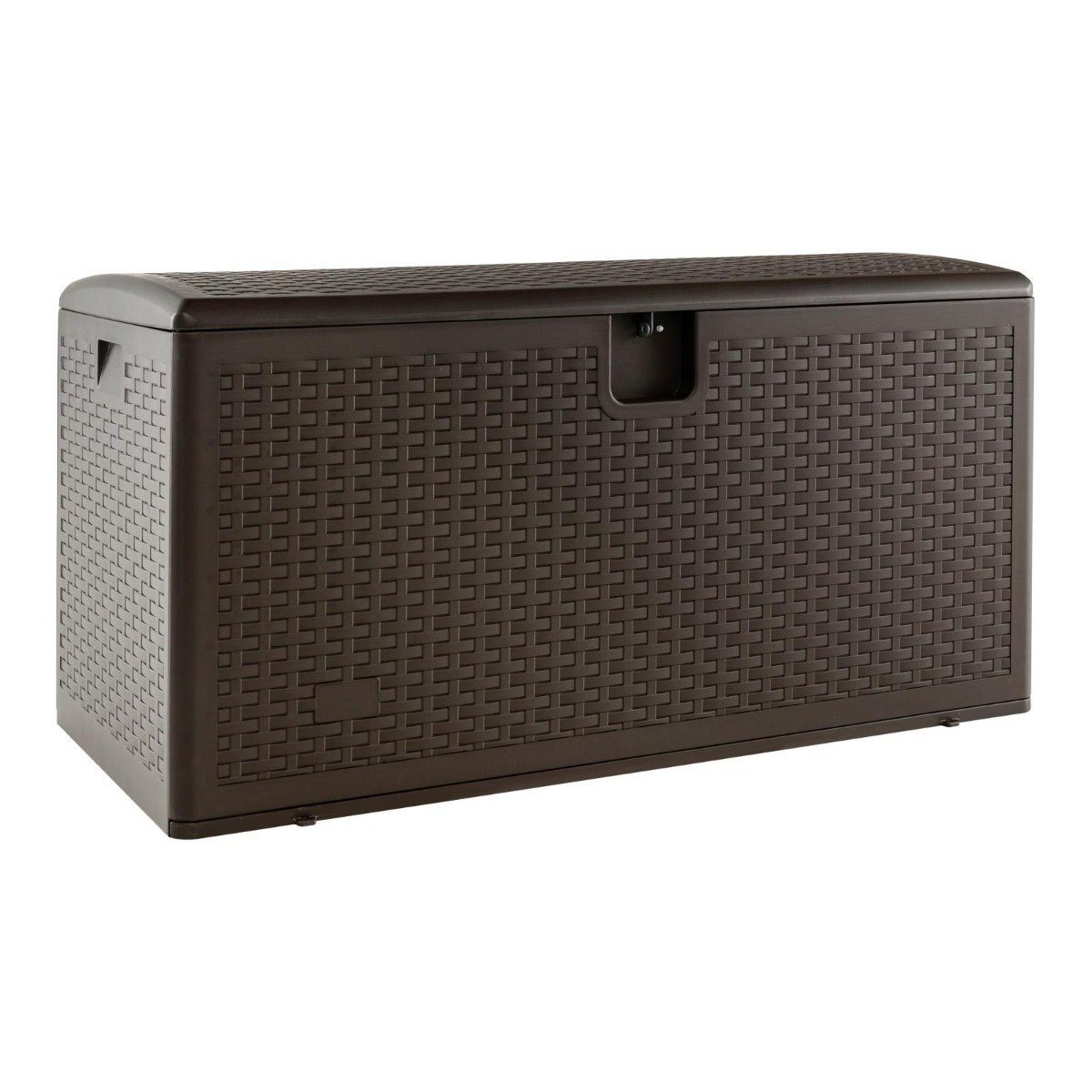 terrassenbox-np10705bn_6_ Didelė 378 litrų sodo daiktadėžė su užraktu (Ruda)