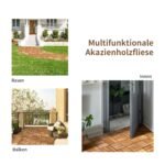 Akacijos medienos terasinės lentelės su užraktu (Natūrali)