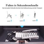 Sulankstomas lauko gultas su kojų atrama (Balta)