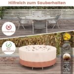 Apvalus lauko baldų uždangalas skersmuo 183 cm (Smėlio)