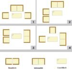 Lauko baldų komplektas su stalu ir pagalvėmis (Pilka)