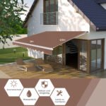 Įtraukiama markizė su rankenėle 3x2 5 m (Ruda)