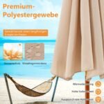 Terakotos skėtis su virvės traukimo mechanizmu (Smėlio)